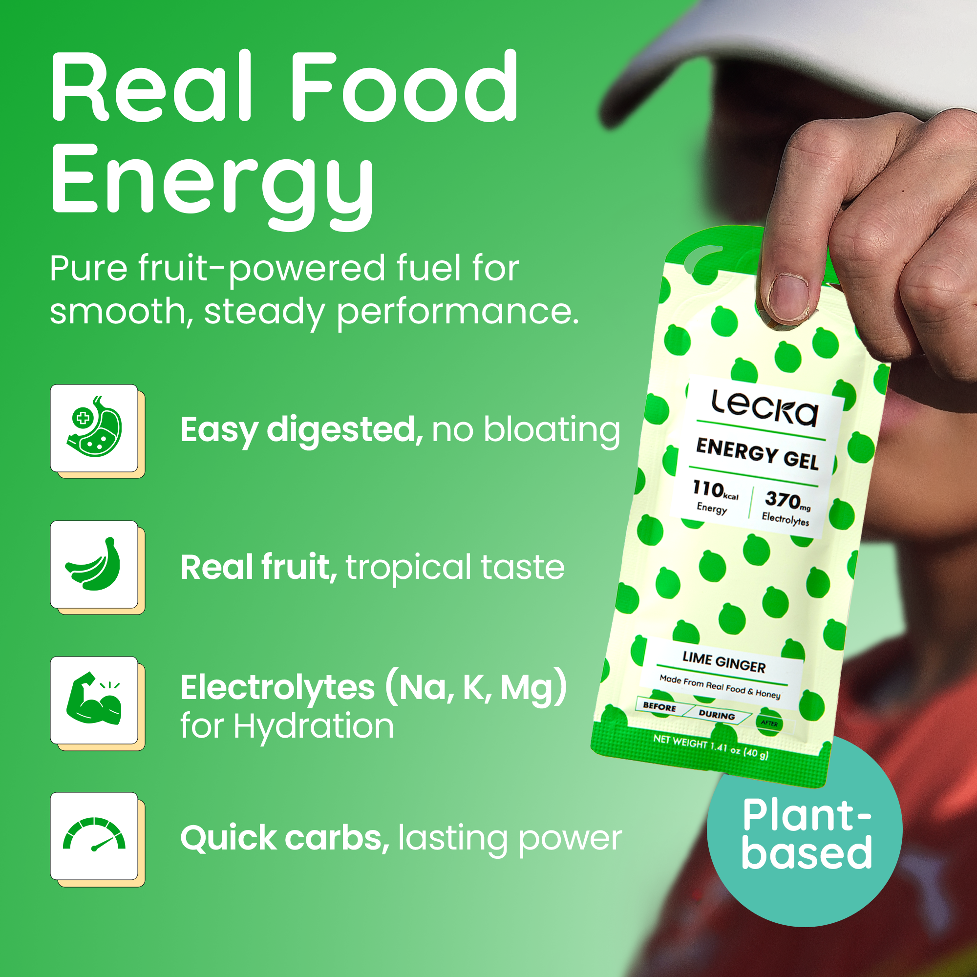 Lecka - Energy Gel Lime Ginger